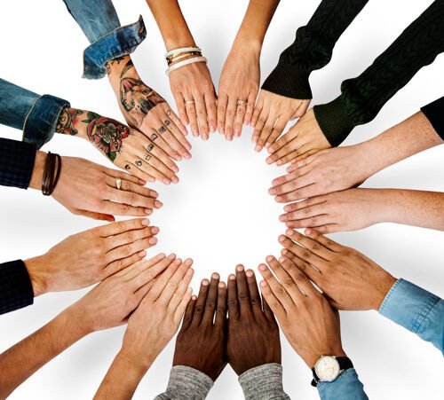 Diverse People Hands Together Partnership Diverse People Hands Together Partnership